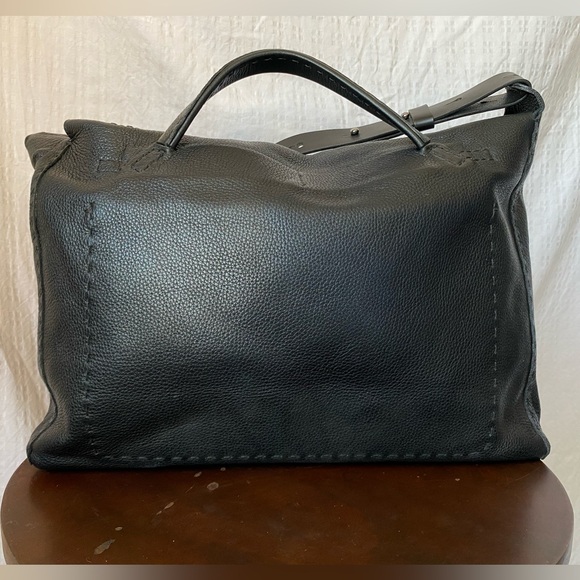 Black Leather Crossbody Bag - Picture 2 of 16